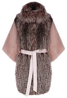 Комбинированная шуба из аукционного меха норки KOPENHAGEN FUR и лисы Emfasi Pelle
