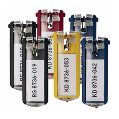 Брелок Durable Key Clip с инфо-окном Набор 6шт Multicolor 195700