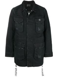 Philipp Plein multi-pocket denim jacket