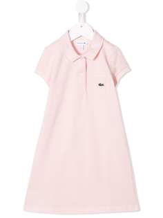 Lacoste Kids платье-рубашка с воротником-поло