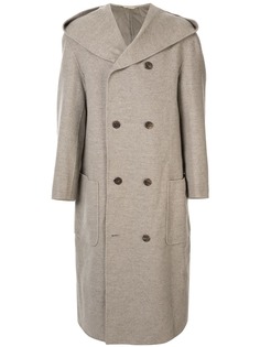 Issey Miyake Pre-Owned пальто с капюшоном