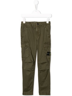 Stone Island Junior однотонные брюки карго