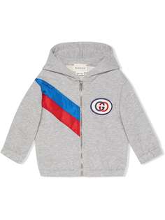 Gucci Kids толстовка на молнии с капюшоном