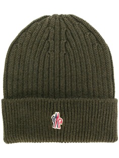 Moncler Grenoble шапка-бини с заплаткой с логотипом