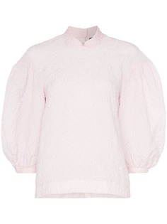 Simone Rocha фактурная блузка с объемными рукавами