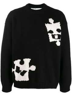 Off-White свитер вязки интарсия