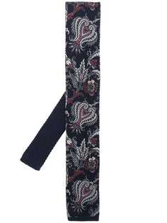 Etro галстук с цветочным принтом