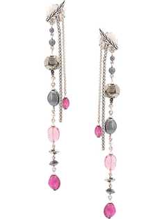 John Hardy Adwoa Aboah Silver and Mixed Stone Classic Chain Drop Earrings