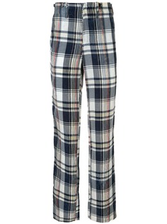 Yohji Yamamoto Pre-Owned клетчатые брюки прямого кроя