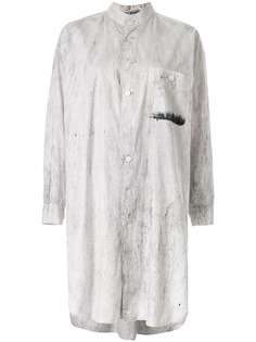 Issey Miyake Pre-Owned платье-рубашка с мраморным принтом