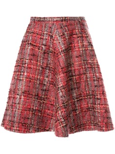 Junya Watanabe Comme des Garçons Pre-Owned твидовая расклешенная юбка в клетку