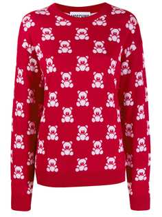 Moschino джемпер Teddy Bear с узором интарсия