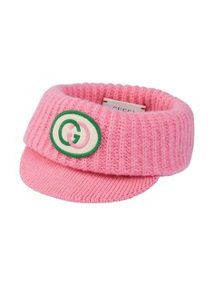 Gucci Kids вязаный козырек с узором GG
