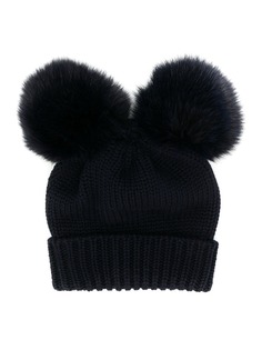 Woolrich Kids шапка бини с помпонами