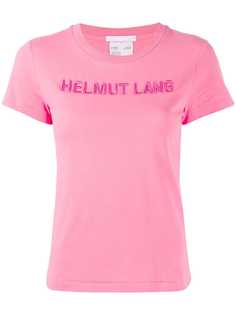 Helmut Lang футболка с вышитым логотипом
