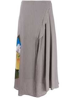 Acne Studios длинная юбка с цветочным принтом