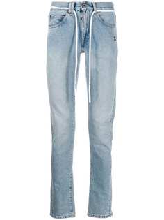 Off-White джинсы кроя слим с полосками