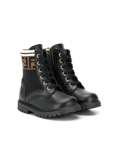 Fendi Kids ботинки с логотипом FF