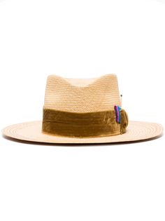 Nick Fouquet соломенная шляпа с бархатными лентами