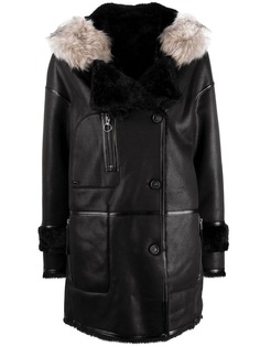 Urbancode пальто с меховой отделкой на капюшоне
