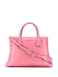 Miu Miu сумка-тоут с металлическим логотипом