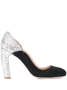 Miu Miu glitter-effect panel pumps