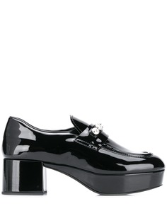 Miu Miu embellished detail platform loafers