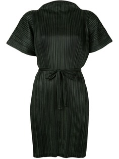 Pleats Please Issey Miyake туника в тонкую полоску с поясом