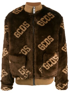 Gcds куртка из искусственного меха с логотипом
