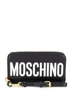 Moschino кошелек на молнии с логотипом