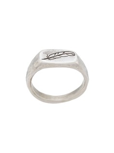 Henson кольцо-печатка с гравировкой
