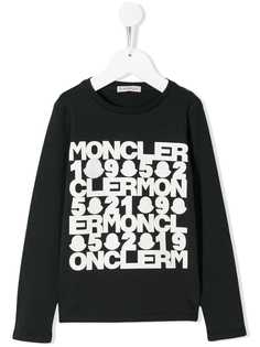 Moncler Kids топ из джерси с логотипом