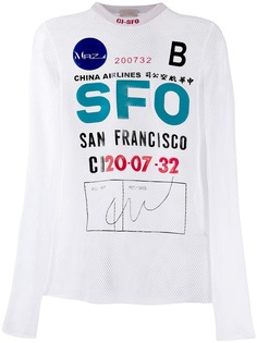 MRZ сетчатый топ с принтом