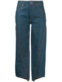 Lanvin укороченные джинсы со вставками
