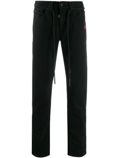 Off-White джинсы в диагональную полоску