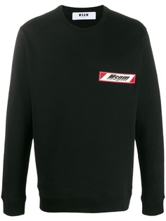 MSGM logo patch sweatshirt