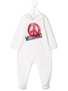 Moschino Kids пижама с принтом логотипа