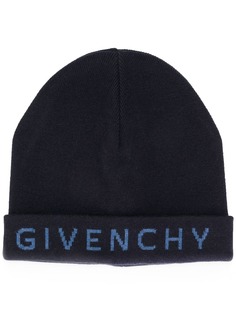 Givenchy трикотажная шапка с вышитым логотипом