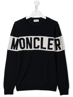 Moncler Kids logo knitted sweatshirt