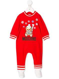 Moschino Kids пижамный комбинезон Snow Teddy Bear