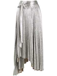 A.W.A.K.E. Mode Doric asymmetric pleated skirt