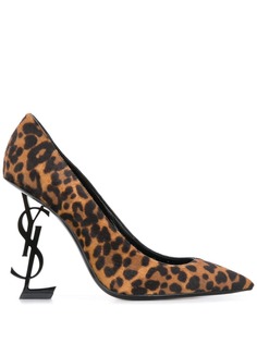Saint Laurent Opyum leopard print pumps