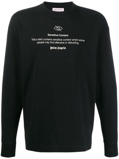 Palm Angels embroidered slogan jumper