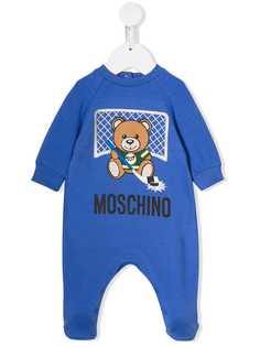 Moschino Kids пижамный комбинезон с логотипом Teddy Bear