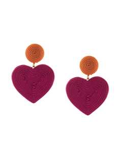 Rebecca De Ravenel heart drop earrings