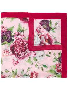 Dolce & Gabbana Kids квадратный платок с цветочным принтом