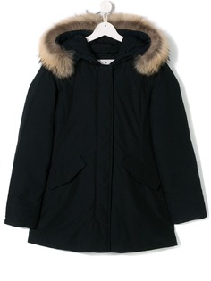 Woolrich Kids fur trimmed hood jacket