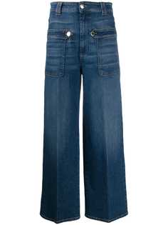 Pinko расклешенные укороченные джинсы