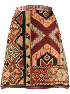 Etro юбка с вышитым геометричным узором