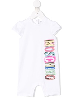 Moschino Kids короткий комбинезон с логотипом